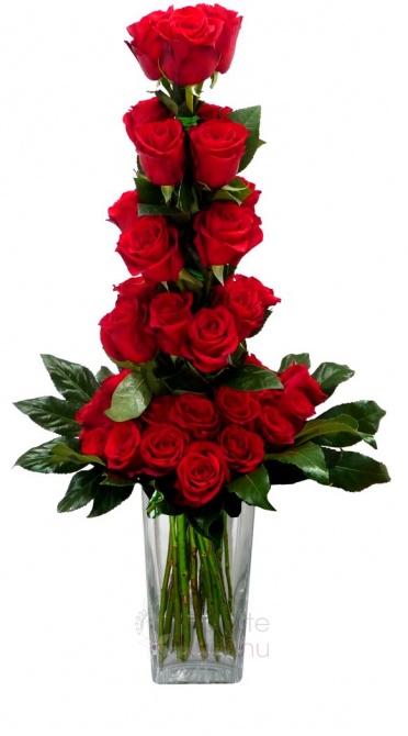 букет из красных роз - каскадный - red roses - cascada