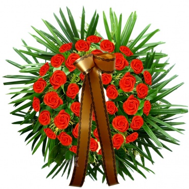 Funeral wreath - orange roses - orange roses