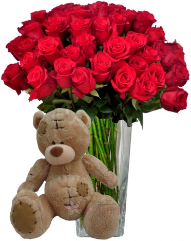 Květinový set 4 - rose, teddy