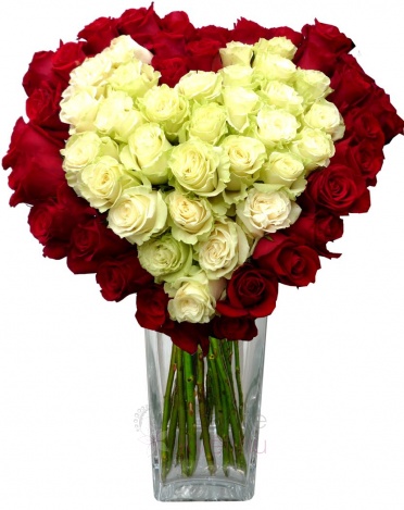 Bouquet of roses in heart shape - heart, roses