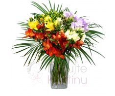 Bouquet of fresias + greenery