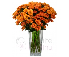 Bouquet of orange chrysanthemums