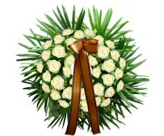 Funeral wreath - white roses